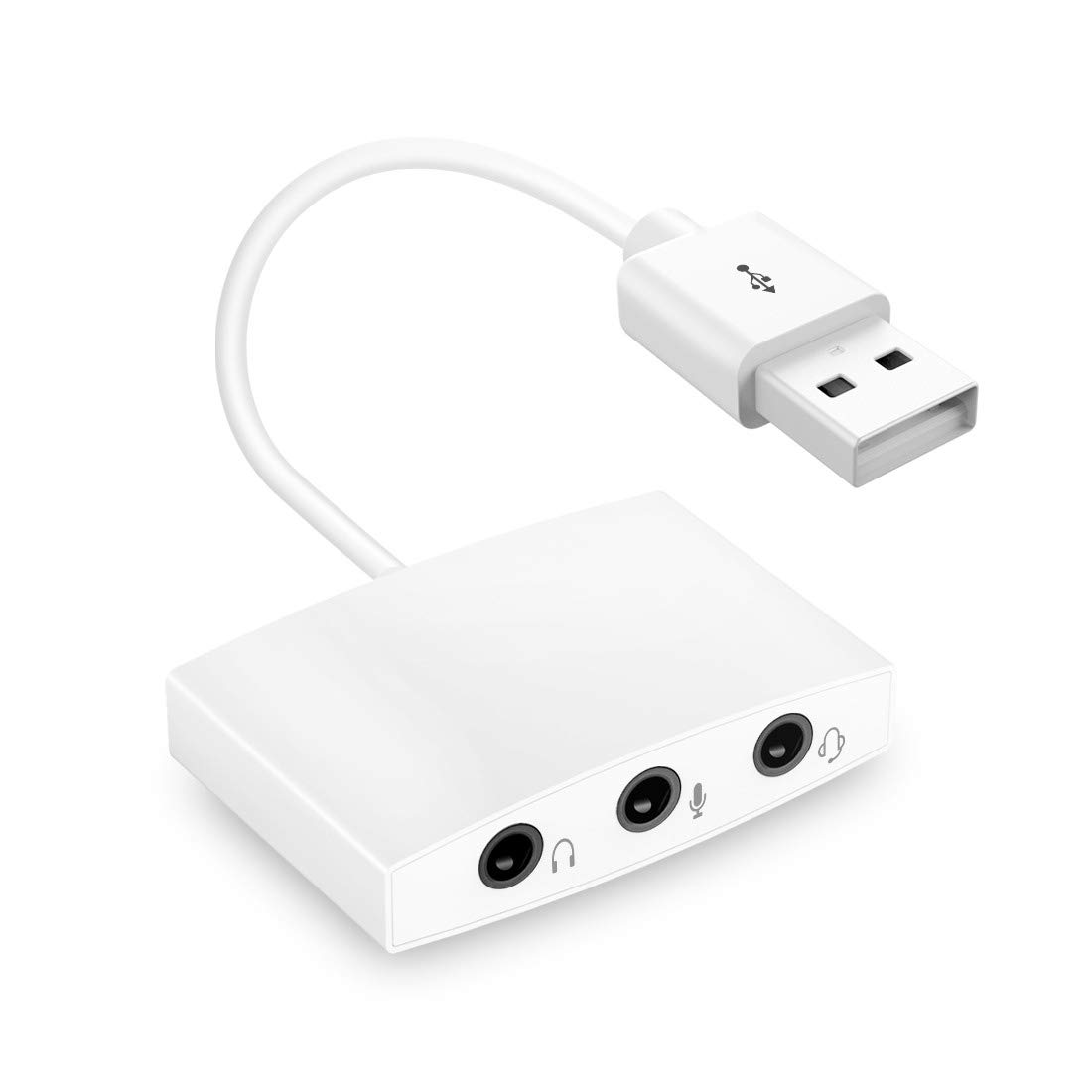 外付けサウンドカード USBサウンドカード 1入力2出力 オーディオ分配器 USB オーディオ 変換アダプタ3.5mm 7.1ch 4極 TRRS ミニジャック ヘッドホン マイク端子 高音質 PS4 Mac Mac Windows対応