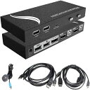 【200円OFFクーポン券付】 Displayport KVM切替器 DPスイッチ ES-Tune 4K60HZ 2入力1出力 PC2台用 DP・USBケーブル付属 ホットキー 有線スイッチ 日本語取扱説明書付