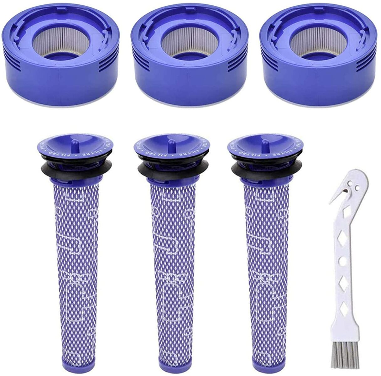 【BF期間限定20倍P付】掃除機フィルター ダイソン掃除機適用 V7シリーズ V8シリーズ用 プレフィルター(3枚)&ポストモーターフィルター(3個) 互換品 ...