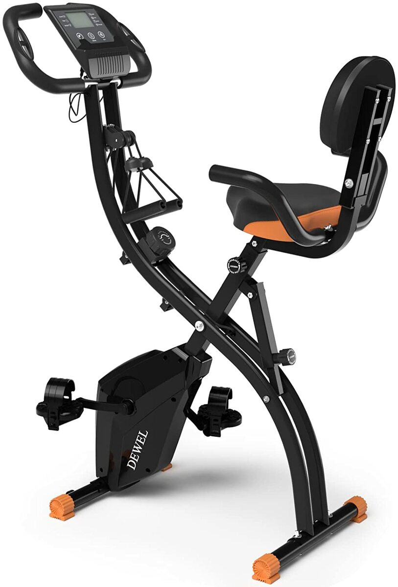 【送料無料・BF期間限定20倍P付】 フィットネスバイク 折りたたみ トレーニングバイク コンフォートバイク エクササイズ マシン 10段階負荷調節 心拍数計測...