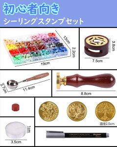 シーリングワックス 24色セット シーリングスタンプ 炉付き スタンプ ヘッド 蝋封 ワックス大量 手紙販売 年賀状印刷 年賀状作成ソフト セール