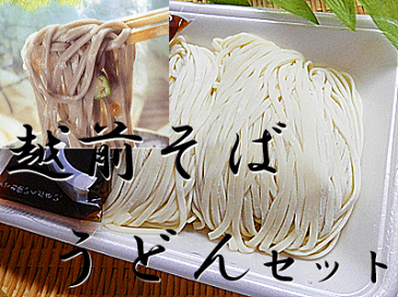 送料無料 越前そば 4食 うどん 4食 計 8食分セット生うどん 冷凍 麺つゆ付 冷凍生うどん 生 うどん越前そば 越前蕎麦 生そば 越前 そばポイント10倍 10倍ポイント お歳暮 歳暮