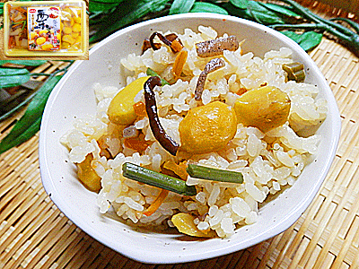 栗 釜めしの素 5パック入栗 ご飯 の 素 ご飯の素 飯クリ 炊きこみ ご飯 炊き込み たきこみ釜飯 釜めしの素くり かま飯 ごはん 栗ごはん楽天 通販 価格 販売 お土産 記念 ギフトのサムネイル