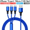 3in1 iPhoneケーブル micro USB Android用 Type-C iPhone15ケーブル USB Type-C 急...