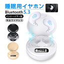 【昼夜兼用イヤホン】 寝ホン 睡眠用 イヤホン 寝返り痛くない ワイヤレス Bluetooth5.3 睡眠遮音 寝ながらイヤホン ミニサイズ 軽量 超小型 インナーイヤー型 左右分離型 ノイズキャンセリング クリア通話 片耳/両耳 就寝用イヤホン 耳にフィット 90日安心保証付き