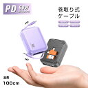 【新登場&PD 100W】5in1 充電ケーブル 両引き Type-C to Type-C 一本五役 充電コード 絡み防止 正規充電器対応 コンパクト マルチケ...
