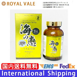 ROYAL VALE 【 海の恵 沖縄フコイダンプラス 180粒 】正規保証 野菜不足 食物繊維 褐藻類 モズク粉末( Plusマカと霊芝) カプセルタイプ