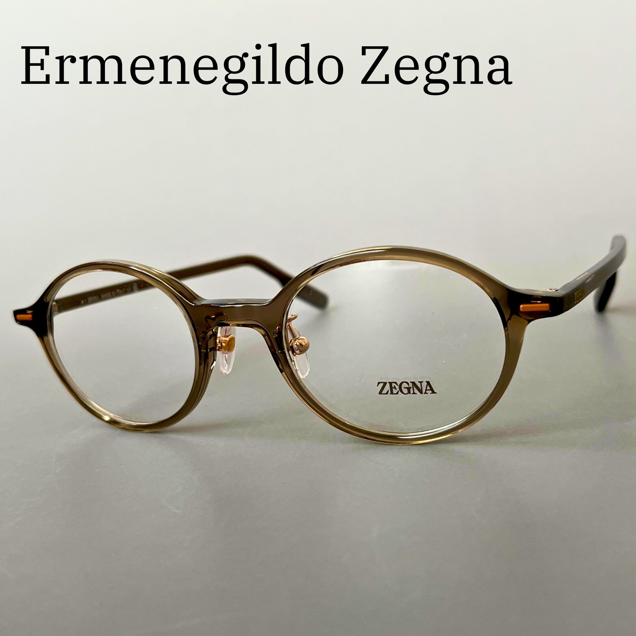 メガネ Ermenegildo Zegna エルメネジルドゼニア EZ5256/V 051 メンズ オーバル イタリア 度付き メガネフレーム 眼鏡フレーム 伊達眼鏡 伊達メガネ ユニセックス 調整可能ノーズパッド クリングス 度付き 度入り 度なし