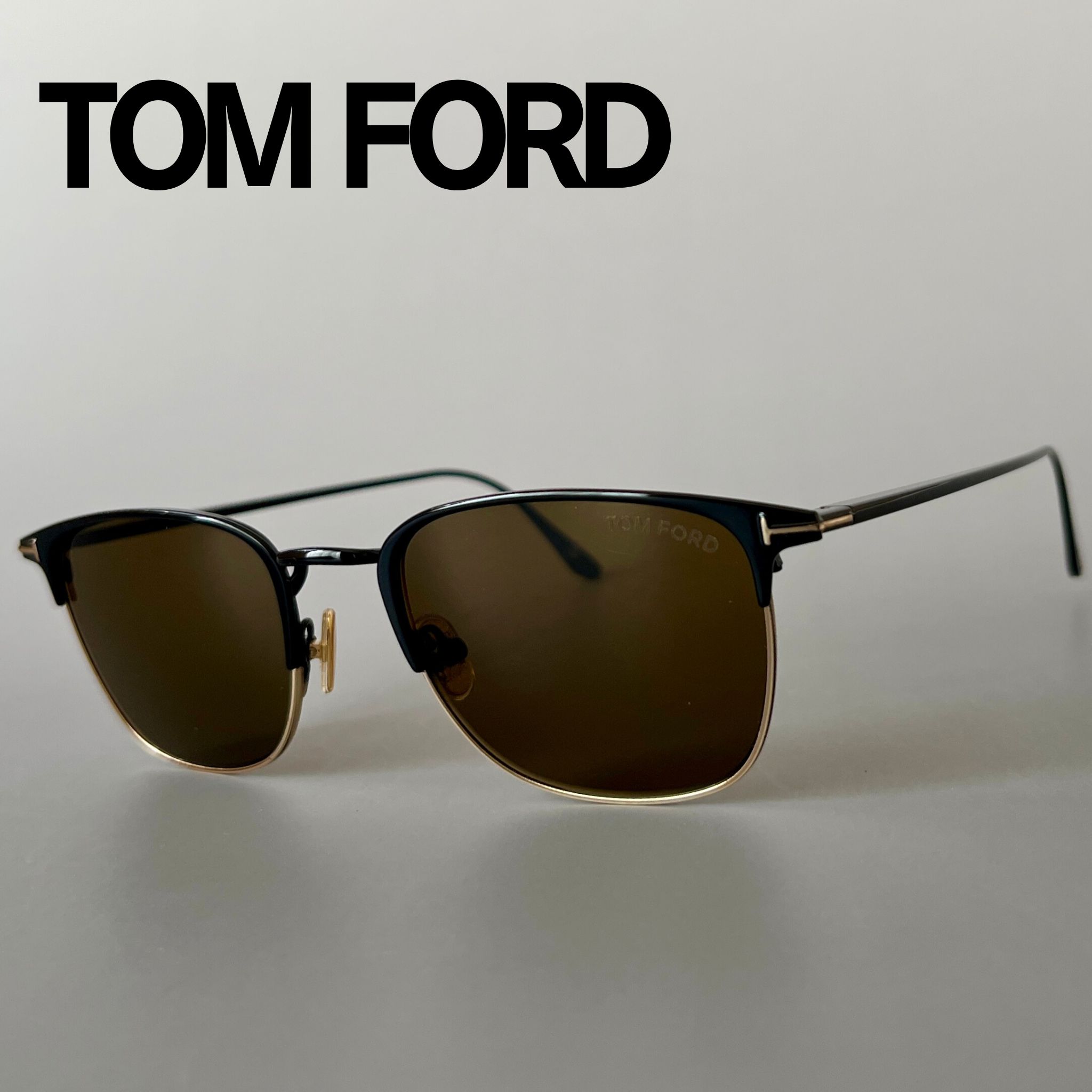 お買い物マラソン 6/20 20時～6/26 1:59まで トムフォード サングラス TOM FORD サーモント ブロー FT0851 ブラック 黒 メタルフレーム 新品 メンズ レディース UV対策 スタイリッシュ クリングス UVカット 紫外線対策 男女兼用