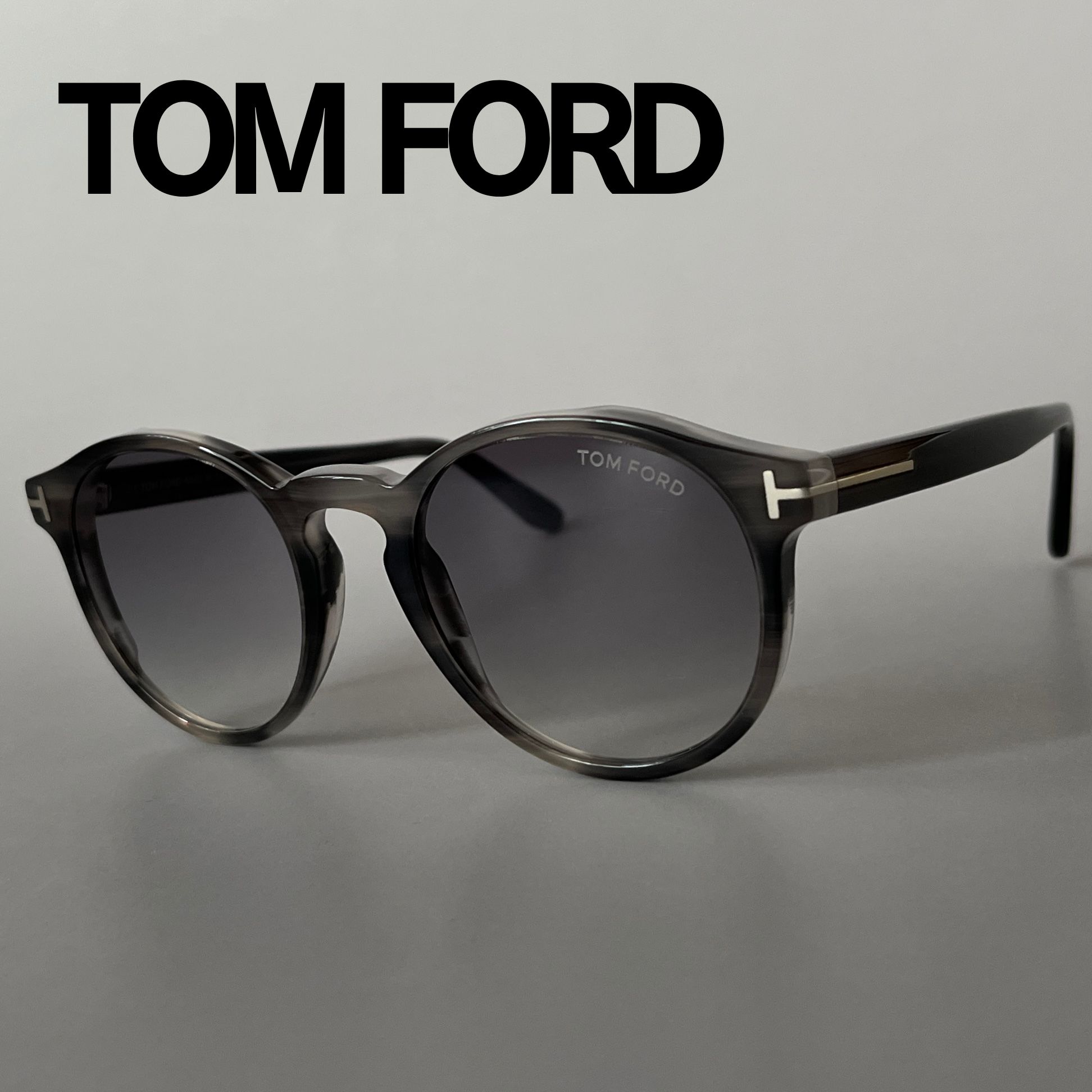 【P10倍！1000円OFFクーポン！】楽天スーパーセール12/4 20時~12/11 1:59まで TOM FORD サングラス トムフォード FT0591 アジアンフィット ボストン グレー 訳あり 特価！イタリア製 メンズ レディース 新品 UVカット スタイリッシュ 灰色