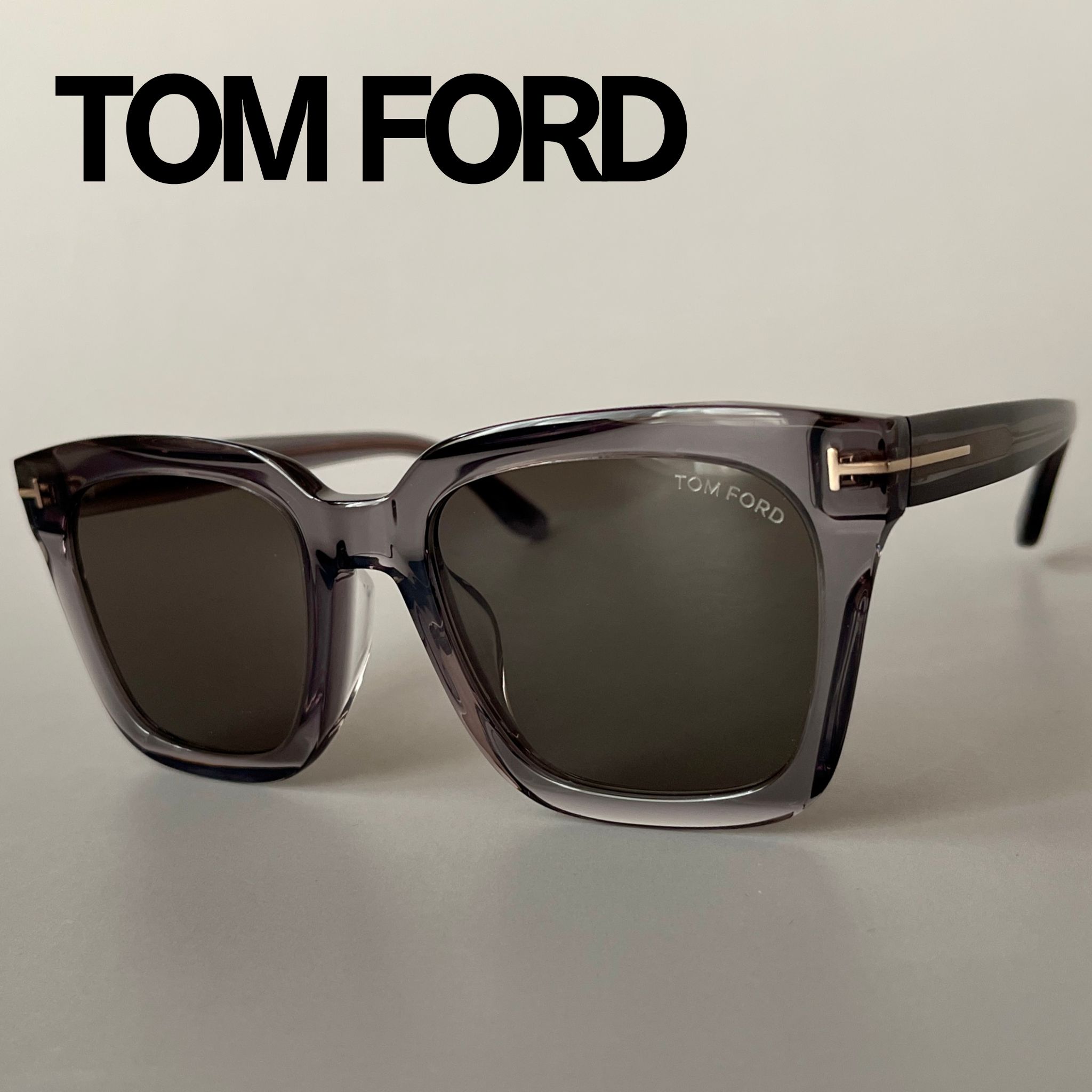 Rakuten - 【2000円OFFクーポン！P2倍】お買い物マラソン 5/9 20時～5/16 1:59まで トムフォード サングラス TOM FORD ウェリントン FT0892 クリア グレー 新品 レディース メンズ UVカット 人気 イタリア製 スタイリッシュ