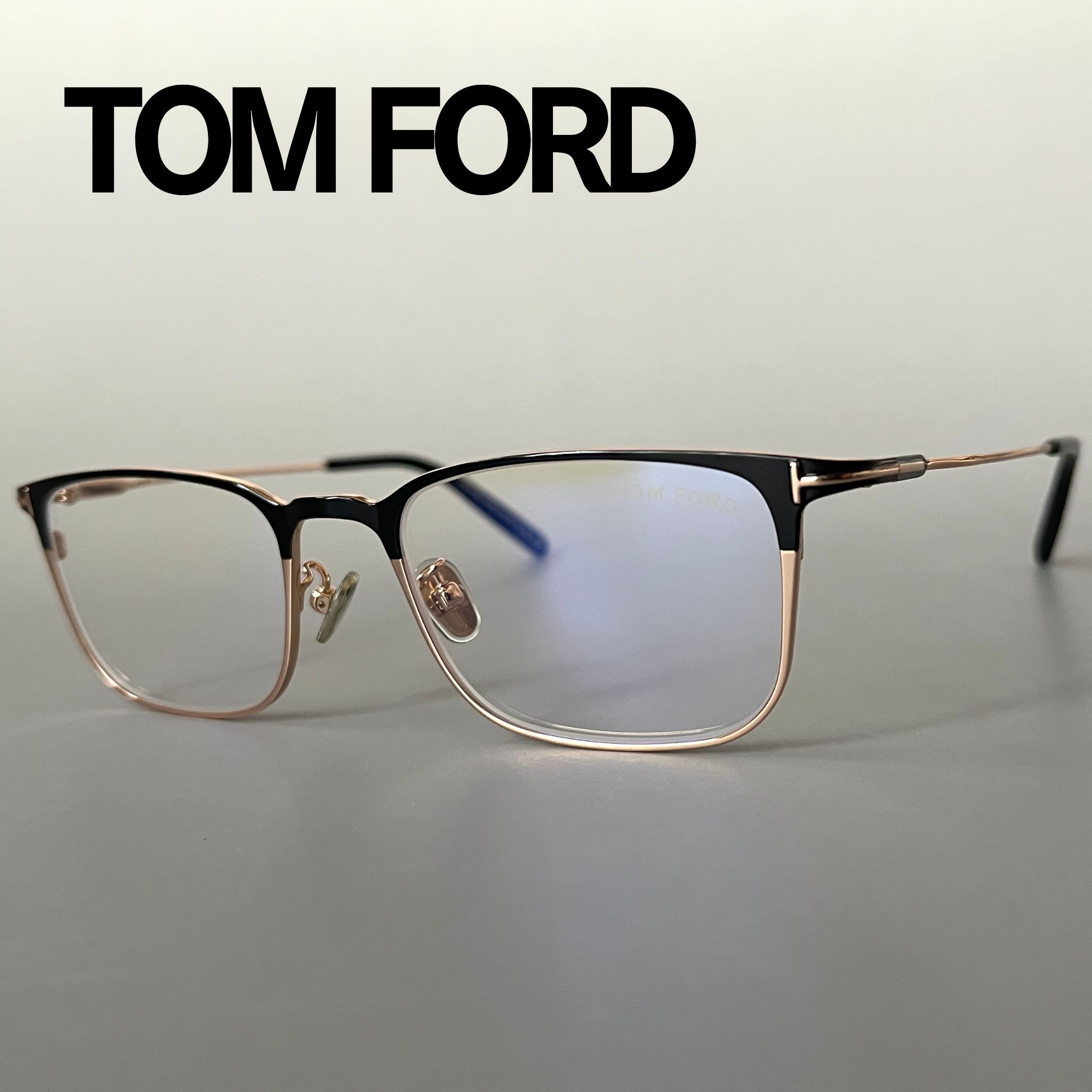 Rakuten - 【2000円OFFクーポン！P2倍】お買い物マラソン 5/9 20時～5/16 1:59まで トムフォード メガネ TOM FORD FT5929 メタル 眼鏡 メンズ レディース ブラック ゴールド 黒 金 新品 チタン 軽い 日本製 メイドインジャパン