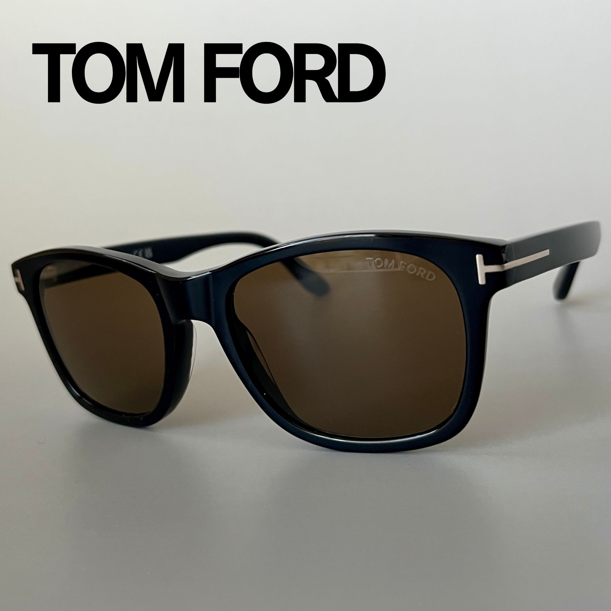 お買い物マラソン 6/20 20時～6/26 1:59まで トムフォード サングラス TOM FORD ウェリントン FT0595 ブラック ブラウン 新品 メンズ レディース UVカット スタイリッシュ シンプル
