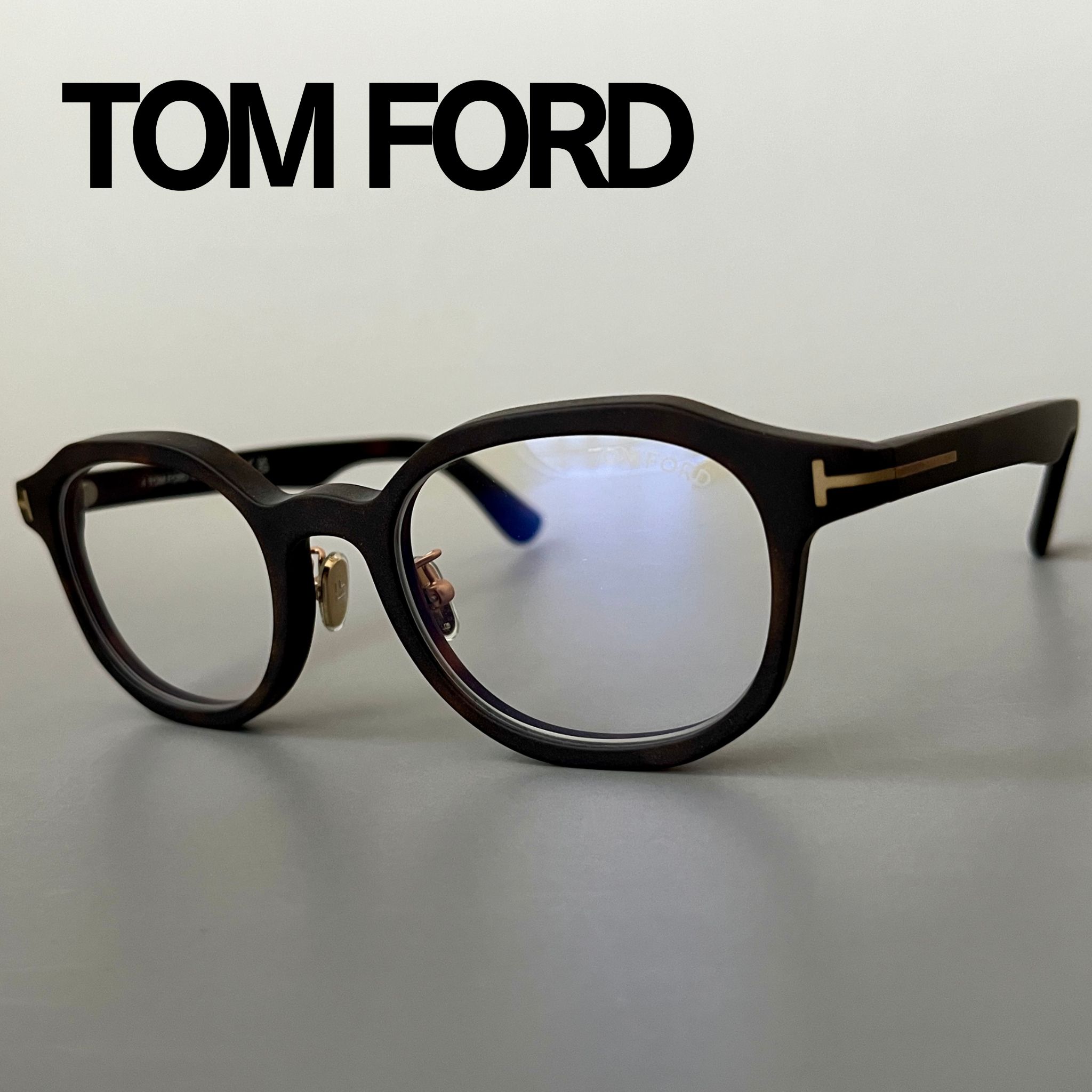 お買い物マラソン 6/20 20時～6/26 1:59まで トムフォード メガネ TOM FORD アジアンフィット FT6007 マットブラウン 茶色 グラデーション 眼鏡 メンズ レディース 新品 ブルーライトカット