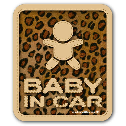 豹柄 BABY IN CAR ベビーインカー ステ