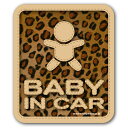 豹柄 BABY IN CAR ベビーインカー ステッカー/ヒョウ柄 ひょう柄 赤ちゃんが乗ってます 車 ベビーinカー ベイビーインカー おしゃれでかわいい　