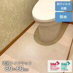 トイレマット 透明 80×60cm 1mm厚 抗ウイルス 抗菌 防水 クリア マット フローリング 傷防止 床 汚れ防止 保護シート 床マット 透明シート クリアシート 拭ける 透明マット ビニール製 保護マット トイレトレーニング 無地 日本製 送料無料