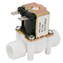 12V ウォーターバルブ プラスチック電気入口ソレノイドウォーターバルブ給水用 12V G1/2 NC