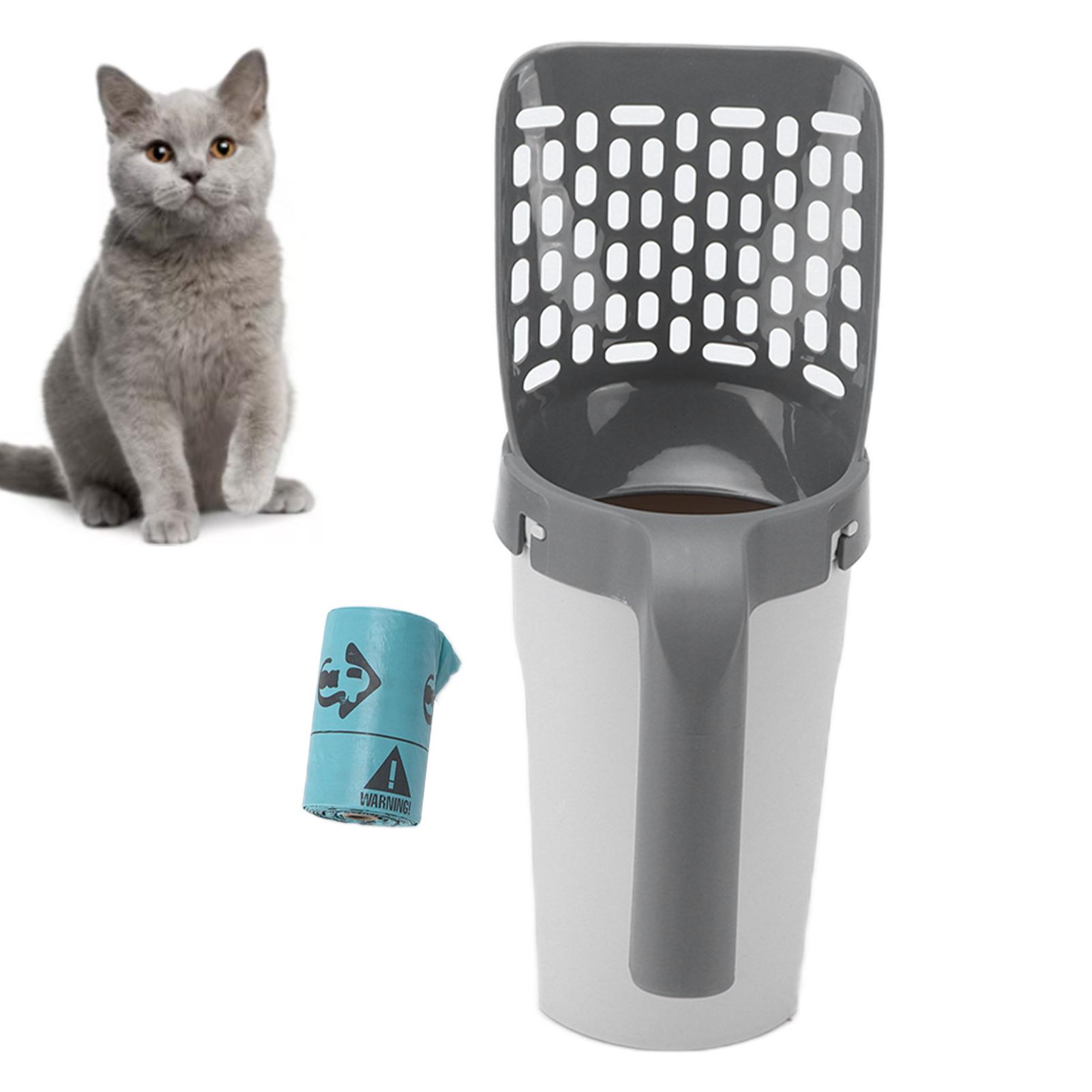 猫砂スコップ 猫 トイレ 猫砂シャベル 猫用スコップ ペットトイレ用品 砂取り用品 掃除簡単 ねこトイレ用ゴミ袋 猫砂のお手入れ 片手 砂漏れ設計 多機能 簡単 便利猫トレイ用品 猫トイレ用スコ…