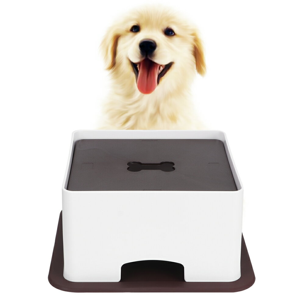 調節可能なプラスチックペット 摂食テーブル 滑り止めシリコンパッド 小型犬用猫 (大サイズ)