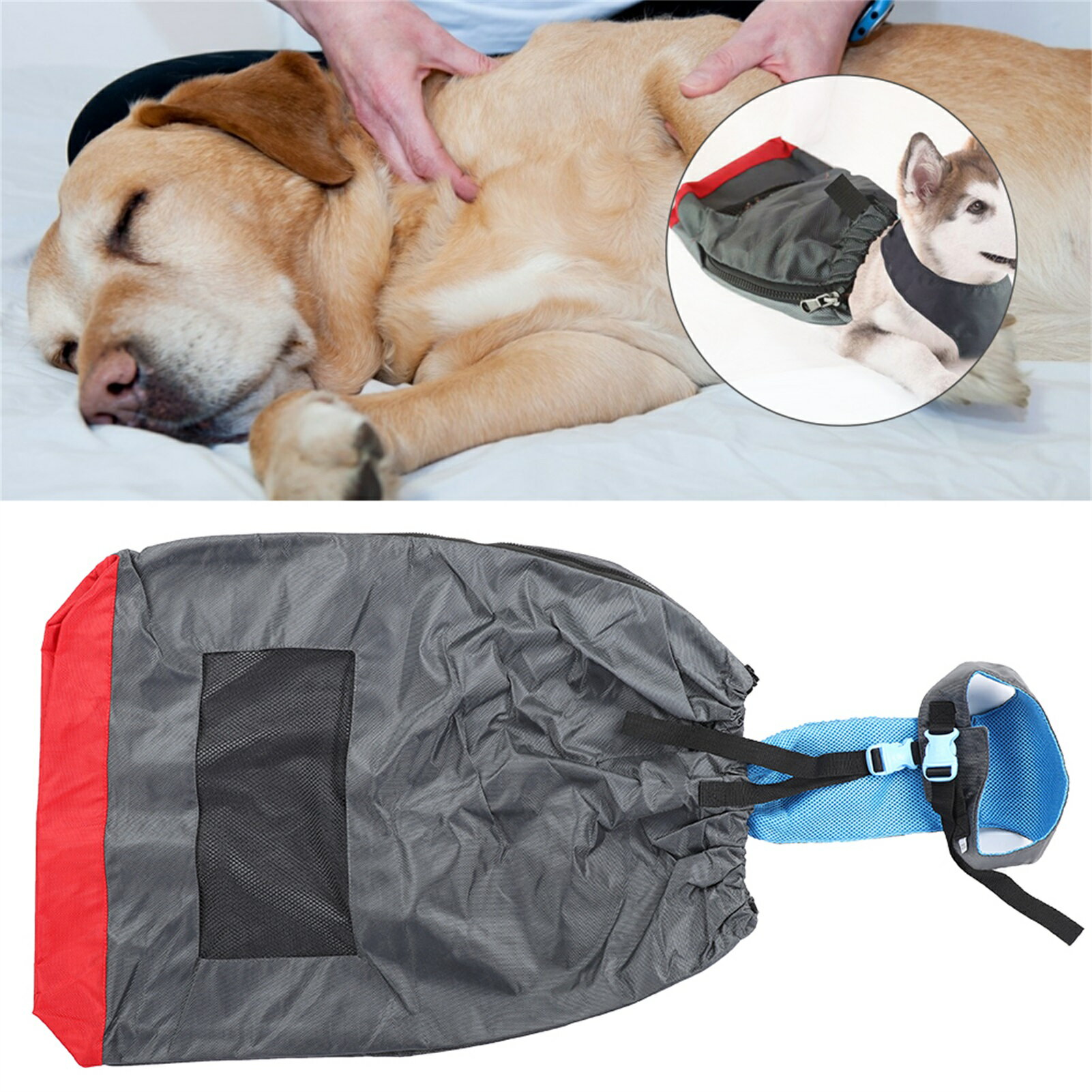 ペット傷防止ドラッグバッグ ペット傷害保護バッグ ペット保護バッグ ペット用品用オックスフォード布..