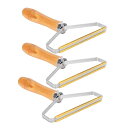 メタルヘッドコンパクトサイズマニュアル3PCS綿毛除去ローラー ペットヘアクリーナー 衣類セーター用ポータブル(4)