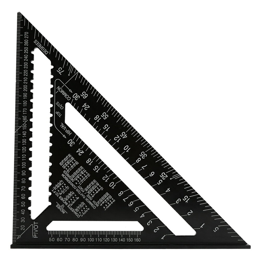 測定ツール フレーミング屋根用のエンジニア大工のための精密三角形定規黒三角形