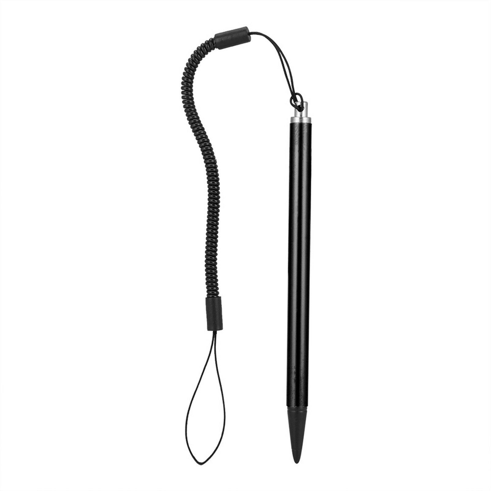タッチペン グリップスタイラス 軽量 対応 POS PDA ブラウザ用 耐久性 スプリングロープ付き スマートホームデバイス 抵抗膜式タッチペン タッチペン(黒)