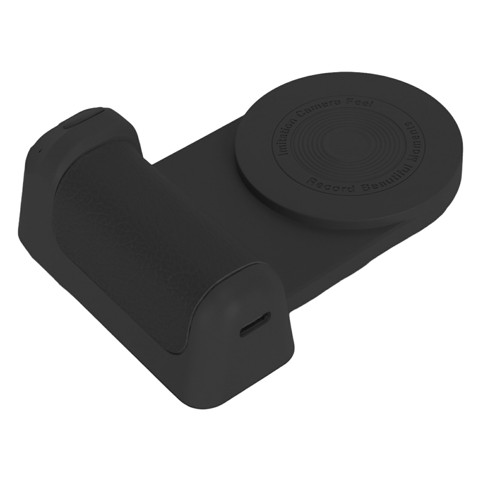 磁気カメラハンドルBluetoothブラケット ワイヤレスカメラシャッター付き電話カメラグリップ ビデオ写真撮影用Bluetoothワイヤレスリモコン付きカメラグリップホルダースタンド (黒)