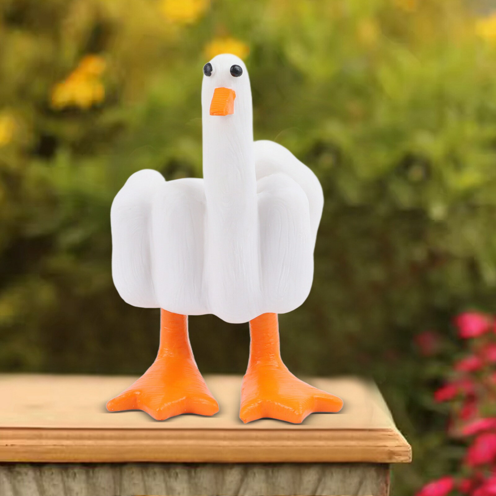 ギフトに最適! 中指アヒル デコレーション 可笑しい小さな中指 アヒル 中指あひるレジンフィギュリン装飾品 アヒル 中指 耐久性 自宅 オフィス デスク トップハウスワーミング ギフトに最適