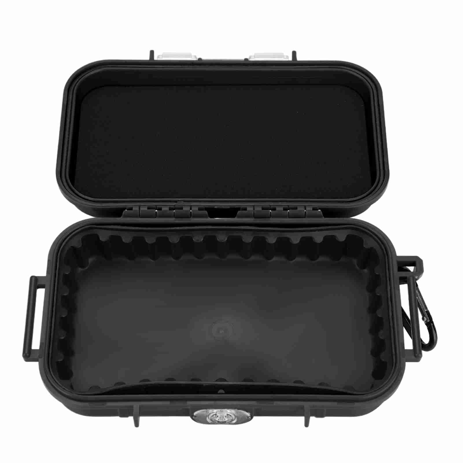 取り外し可能なゴム製パッド QirtightおよびWater Proof 電子機器とギアのクラッシュプルーフストレージ キー付き水密保管ボックス キー (BLACK)