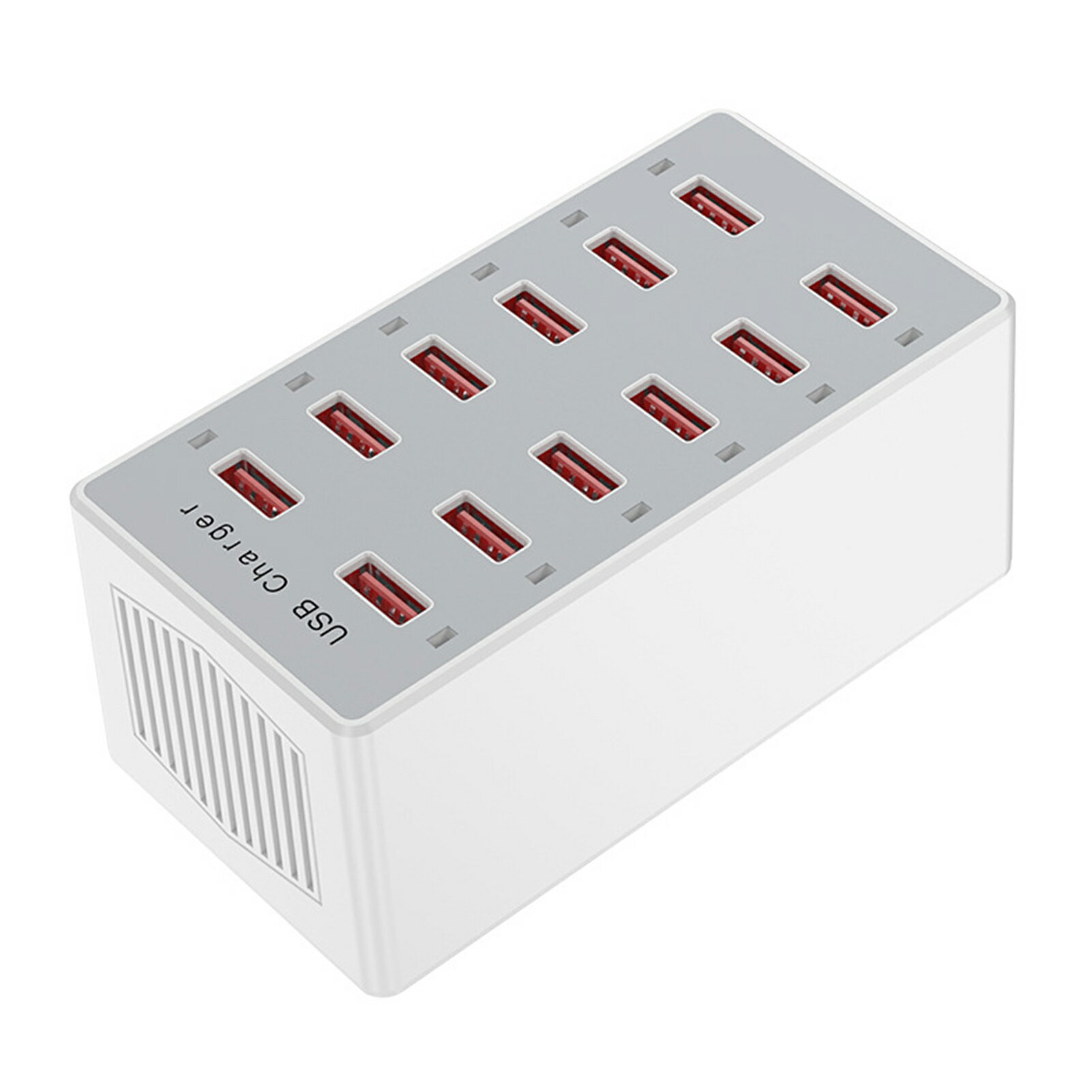 12ポートUSB充電ステーション 110-240V対応 5V1A-2.4A出力 スマホ・タブレット対応 急速充電 多機能電源タップ