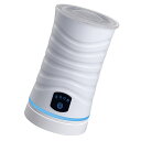 【楽興匯】電動磁気ミルク泡立て器 ホワイト AQ-04A US規格(ブルー装飾リング)