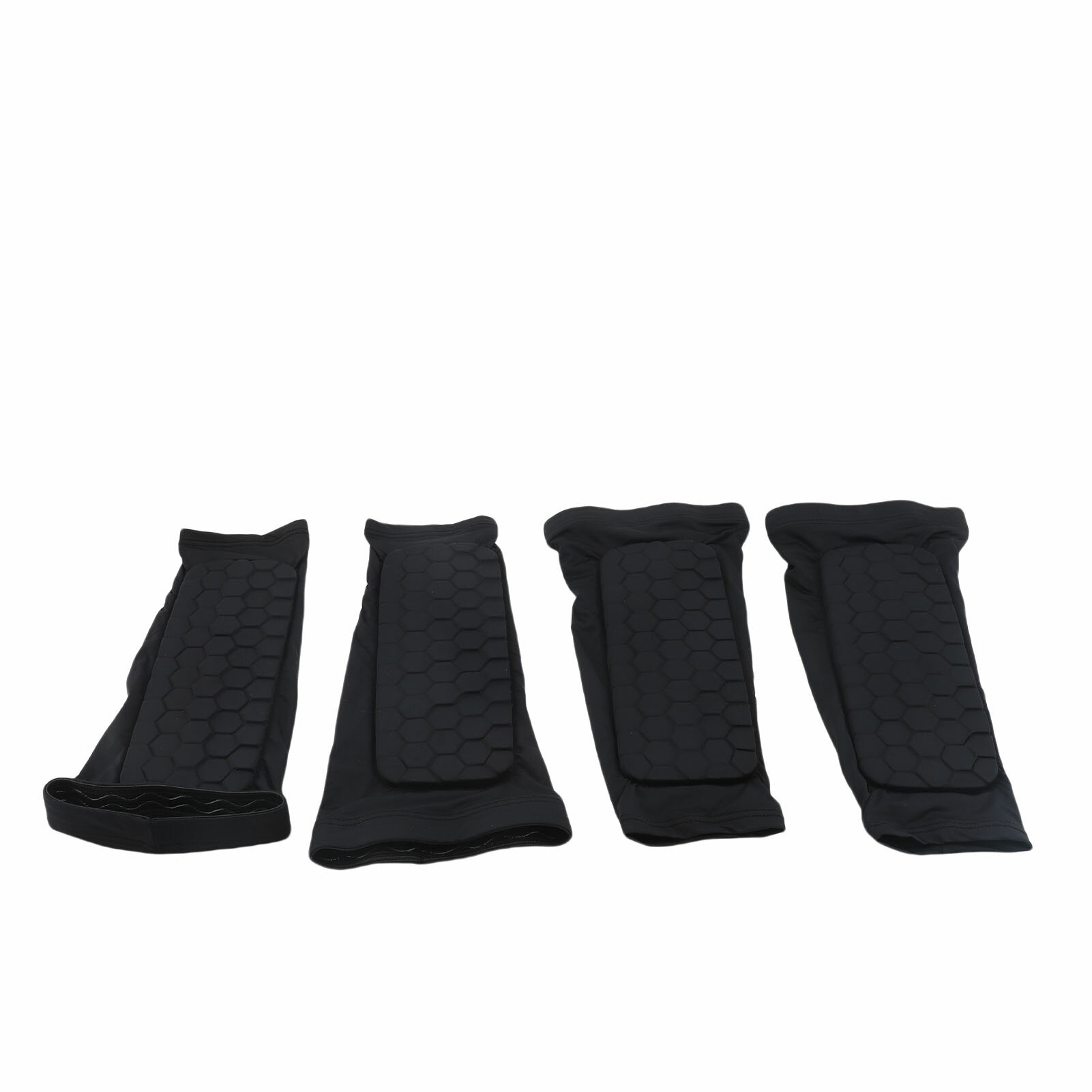 2 セットサッカー膝パッドスリーブハニカム抗衝突膝パッド脚スリーブアンチスリップサッカーアウトドアスポーツ