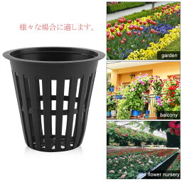 【送料無料 】　人気商品 高品質のプラスチック製　水耕バスケット　ガーデン栽培・植栽バスケット　ハイドロポニック無土壌栽培植栽　5.5cm　黒い　10個販売