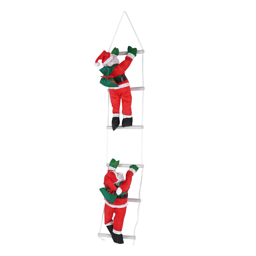 【父の日限定10％0FFクーポン配布中！】クリスマス装飾　はしごサンタ　2人のサンタクロース　人形　クリスマスツリー　ハンギング　吊り下げ式飾り　クリスマスデコレーション　雰囲気　ドア　窓　オーナメント　インテリア