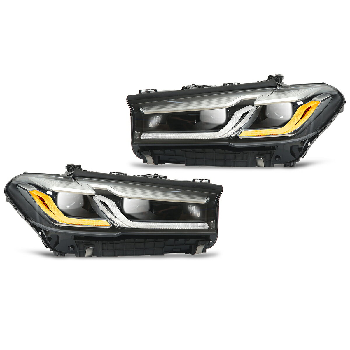 ヘッドライト BMW 5シリーズ G30 LCI用LEDヘッドライト 17-20 左右セット LCI Style Adaptive LED Headlight For BMW 5 series G30 G31 LHD 2017?2020