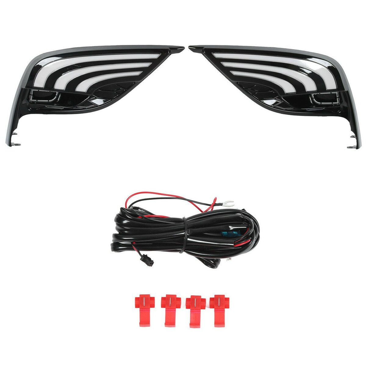 乐天商城 - LED DRL 昼間ランニングライト デイライト フォグランプ ドライビングライト 左右セット トヨタカムリ 2021 LED DRL Daytime Running Light Fog Lamp For Toyota Camry 2021