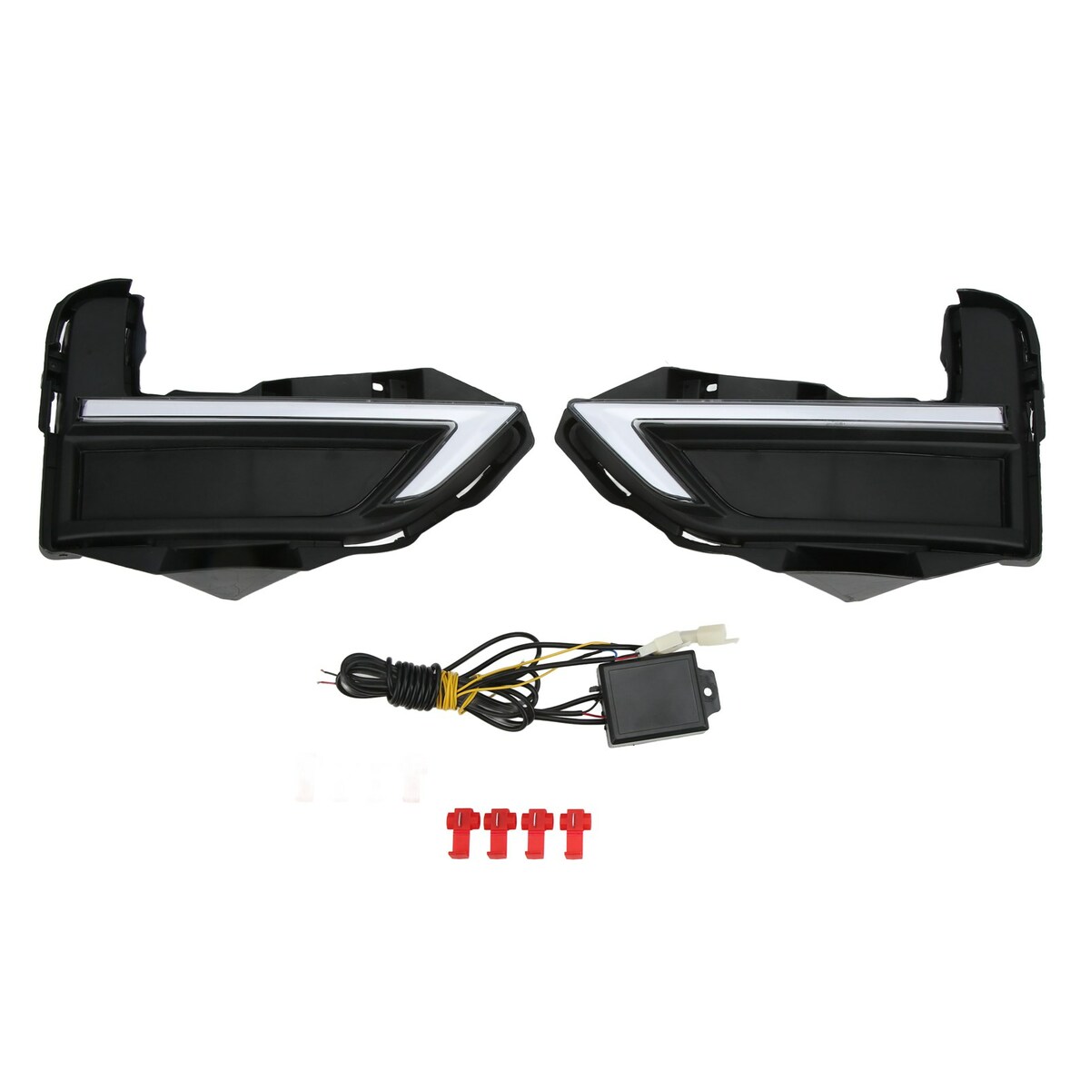 日産ルージュXトレイル2017-UP用 LEDデイタイムランニングライト フォグランプ ターンシグナル LED Daytime Running Light Fog Lamp Turn Signal For Nissan Rouge X-trail 17-UP