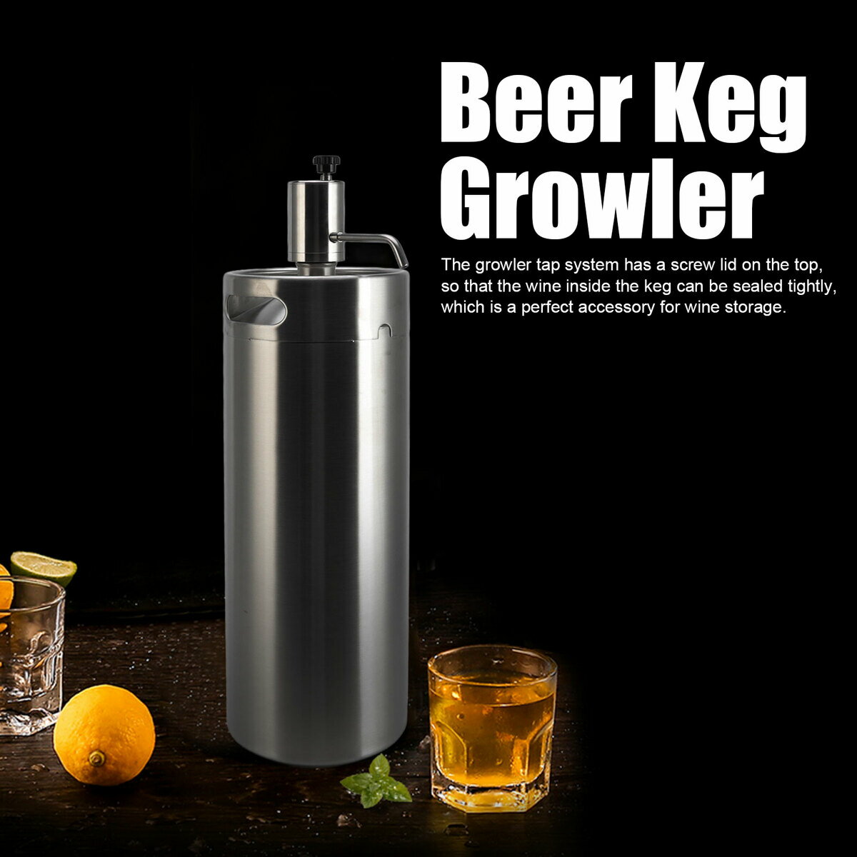 送料無料　ビール樽 生ビールディスペンサー ビールサーバー 電動ビールタップ ミニビール樽 Keg カプラーディスペンサー シリコンチューブ付き パーティー 家庭用 業務用 ステンレス製 10L