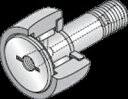 【特長】 内輪の代わりにスタッドをもったトラックローラで、軌道(トラック)上を外輪が転がり運動する。 用途は、カムフォロア同様、偏心ローラ、ガイドローラ、ロッカアームローラ等に用いられる軸受である。 スタッドの一端にねじが加工されており、六角ナットを用いて、容易に取付けることができる。 呼び番号に"F"が付く型番は従来品と同様の取付け方法、給脂方法を保ちながら、ころのクラウニング、 特殊熱処理等により機能アップを図った新標準仕様である。 なお、"F"が付く型番で給脂穴のないものは，あらかじめウレア系高機能グリースを封入し、 接尾記号に"D0"を付けて区分している。 スタッド先端のフランジとスタッドに圧入された側板で外輪はアキシアル方向に案内される。 外輪は肉厚で、外輪外径の形状には、カムフォロアと同じく球面と円筒面(接尾記号:X)がある。