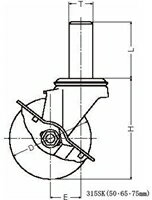 ハンマーキャスター 315SK-RN65