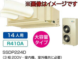 ダイキン工業 SSDP224D スポットエアコン(3相200V) セパレート形クリスプ天井吊・ダクト形