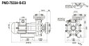 マグネットポンプ　PMD-7533B2X-E3　三相200V　60Hz　出力　750W　フランジ接続　口径吸水40A　吐出40A　相フランジ付属　高効率モーター搭載