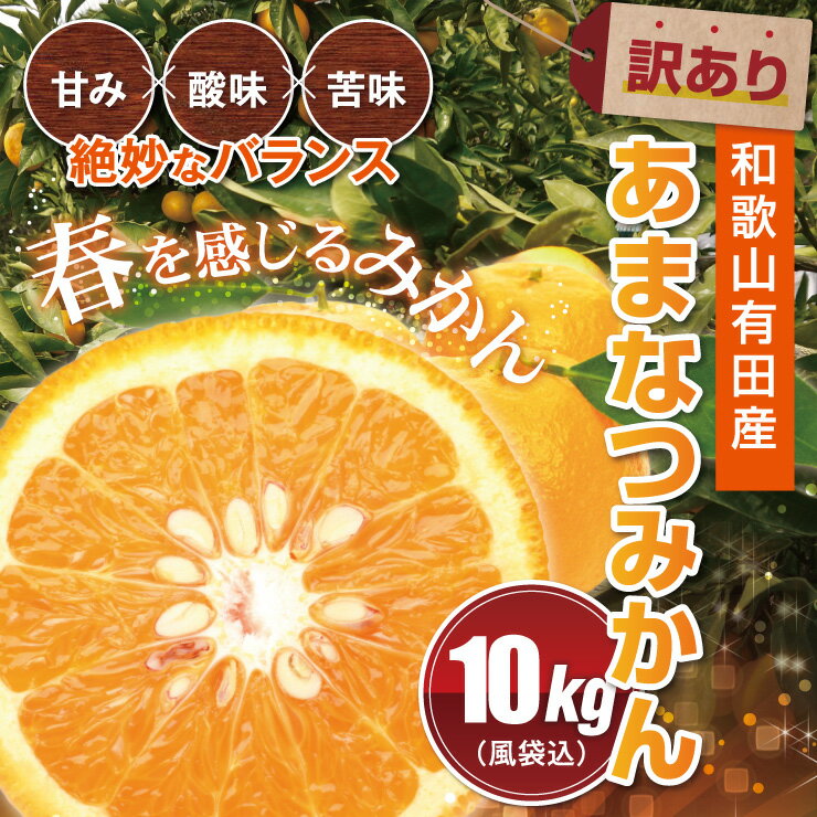 送料無料 訳あり 和歌山 有田産　春 あまなつみかん 甘夏 10.0kg 甘味 酸味 苦味 絶妙なバランス 春みかん 果物 フルーツ 産地直送 送料無料 送料込み （北海道・沖縄・一部離島+500円）