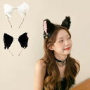 ふわふわ猫耳カチューシャ かわいい ハロウィン イベント 仮装 パーティー ユニーク キッズ 痛くない ねこ ホワイト 白 ピンク ブラック 黒 プレゼント