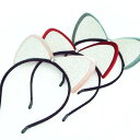 猫耳 カチューシャ ハロウィン ラインストーン付ヘアアクセサリー ヘアーアクセサリー ヘアバンド ヘアーバンド ねこ耳 ピンク 赤 レッド グレー イベント ダ...