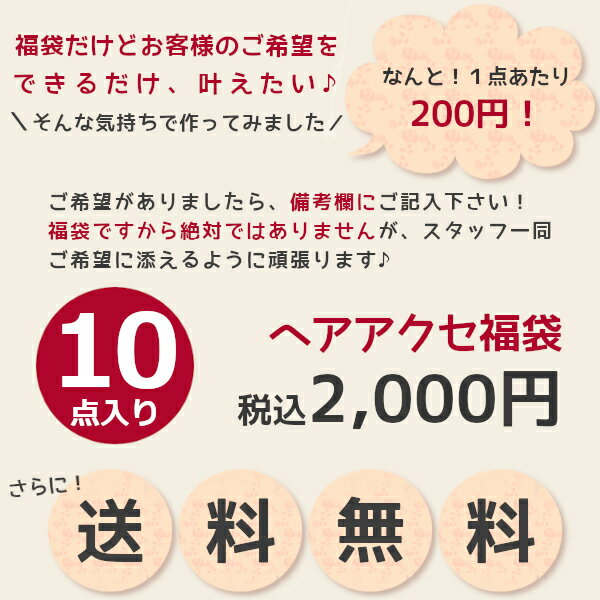 【宅配便★送料無料】あなたの希望をかなえたい♪へアアクセ福袋1010点入り税込2,000円!ご希望は備考欄へ♪ヘアアクセサリー ヘアーアクセサリー レディース シュシュ バナナクリップ ヘアクリップ バンス ヘアゴム おすすめ 人気【あす楽対応】