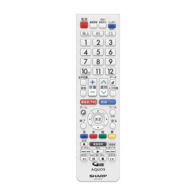シャープ部品:リモコン<ホワイト系>/0106380601 液晶テレビ用