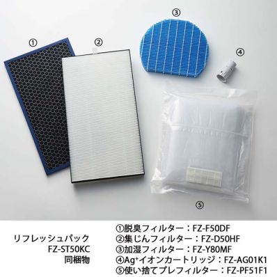 シャープ部品：リフレッシュパック/FZ-ST50KC加湿空気清浄機用 2